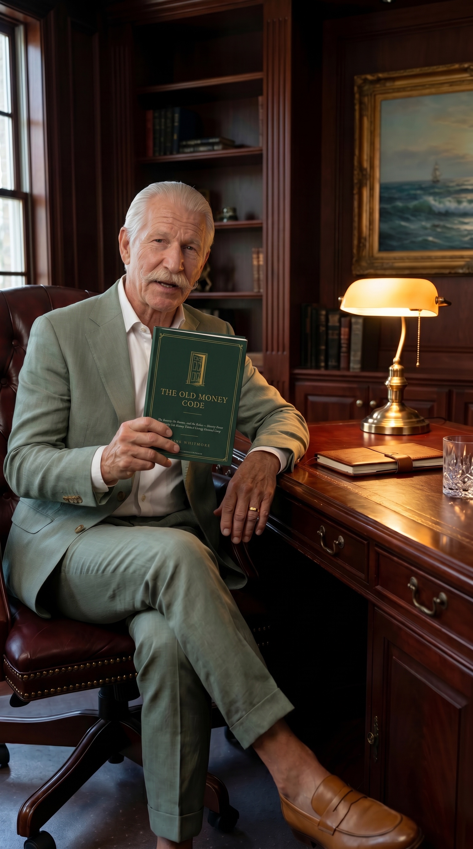 Frank Whitmore holding The Old Money Code